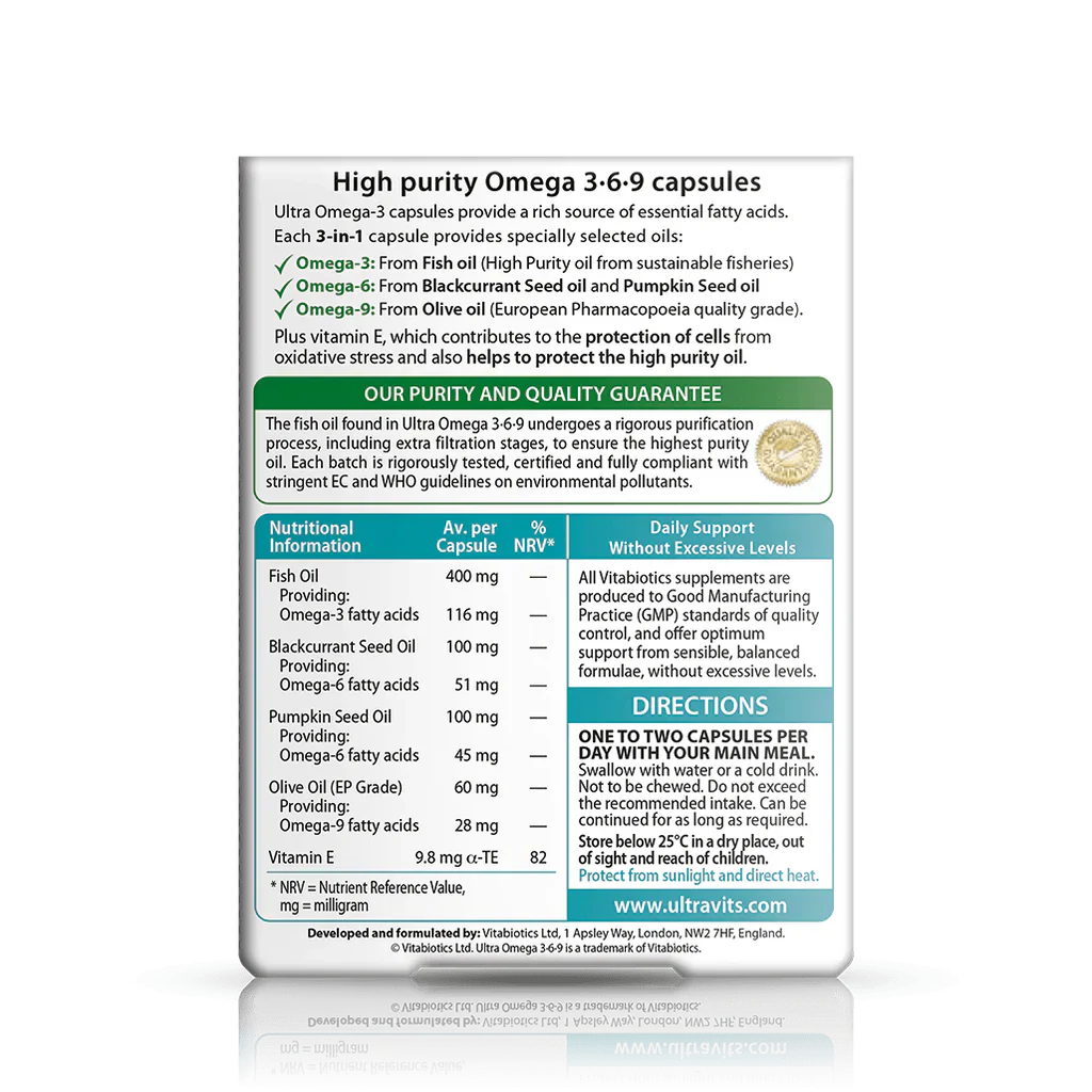 Vitabiotics Ultra Omega 3·6·9 60 Capsules