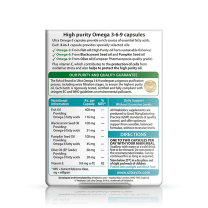 Vitabiotics Ultra Omega 3·6·9 60 Capsules