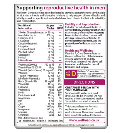 Vitabiotics Wellman Conception - 30 Tablets