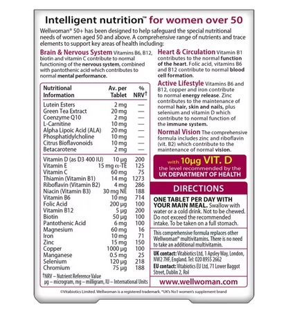 Vitabiotics Wellwoman 50+ 30 Tablets