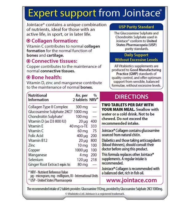 Vitabiotics Jointace Collagen - 30 Tablets