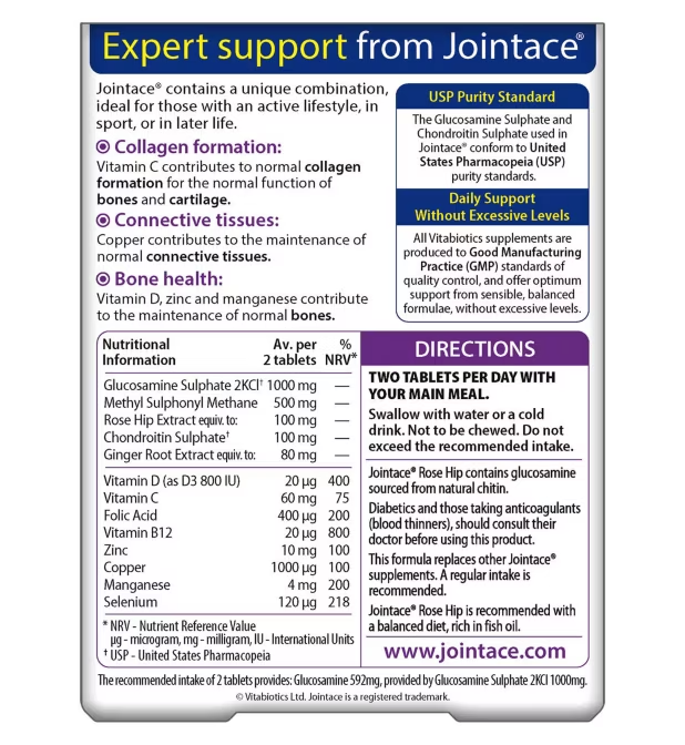 Vitabiotics Jointace Rose Hip - 30 tablets