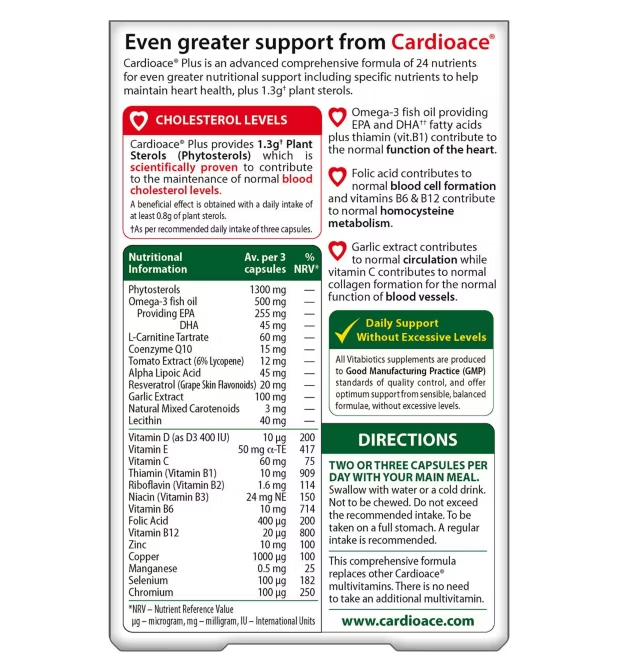 Vitabiotics Cardioace Plus - 60 capsules