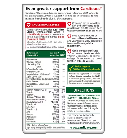 Vitabiotics Cardioace Plus - 60 capsules