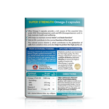 Vitabiotics Ultra Omega-3 High Purity Fish Oil 60 Capsules